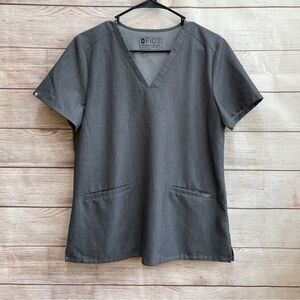 FIGS CASMA SCRUB TOP‎ IN GRAY